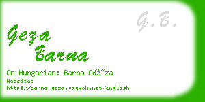 geza barna business card